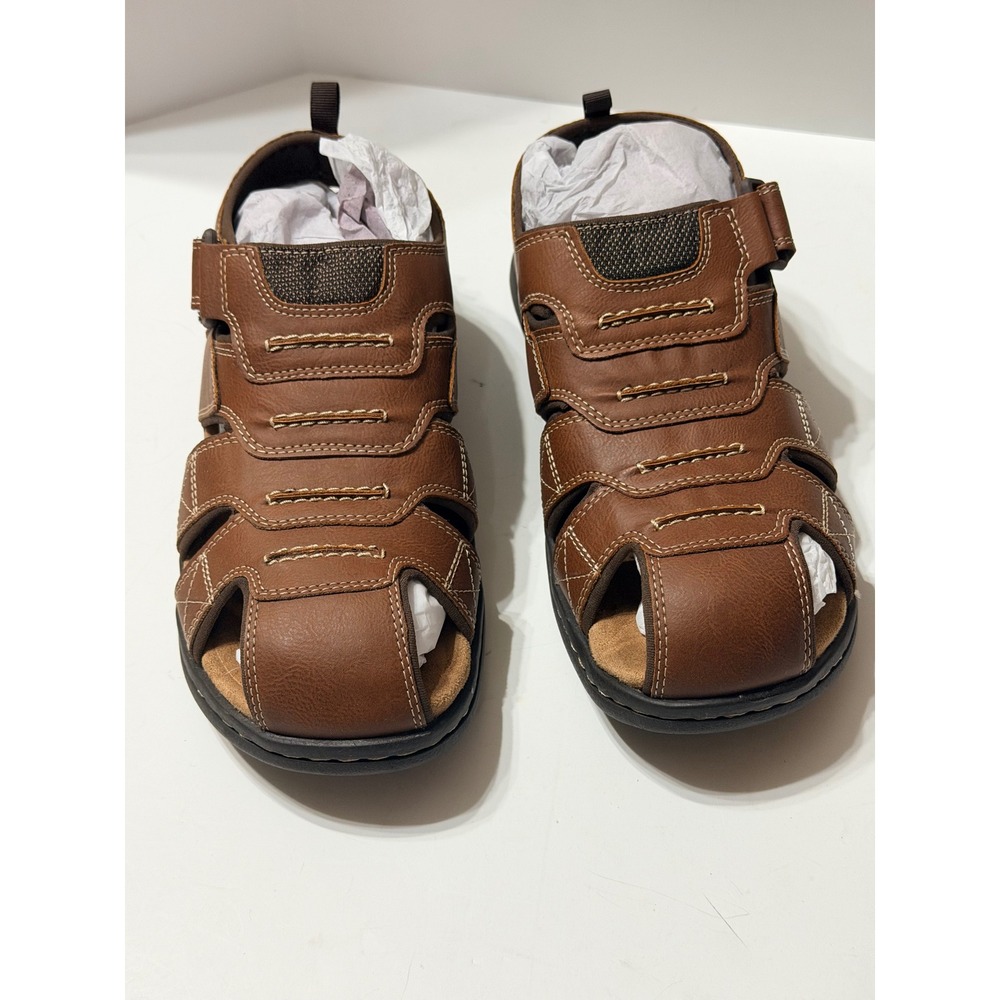 Dockers Mens Fusion Footbed Memory Foam Fisherman Sandals Brown 8M 90-21377